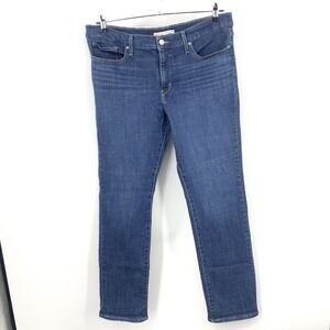 Levis Women Size 34 Jeans Dark Wash Denim Pants 314 Shaping Straight Stretch